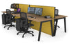 Horizon Quadro 4 Person Bench A Legs Office Workstation [1200L x 800W with Cable Scallop] - Thumbnail 40 