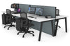 Horizon Quadro 4 Person Bench A Legs Office Workstation [1200L x 800W with Cable Scallop] - Thumbnail 30 