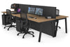 Horizon Quadro 4 Person Bench A Legs Office Workstation [1200L x 800W with Cable Scallop] - Thumbnail 44 