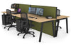 Horizon Quadro 4 Person Bench A Legs Office Workstation [1200L x 800W with Cable Scallop] - Thumbnail 34 