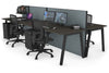 Horizon Quadro 4 Person Bench A Legs Office Workstation [1200L x 800W with Cable Scallop] - Thumbnail 49 