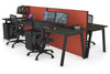 Horizon Quadro 4 Person Bench A Legs Office Workstation [1200L x 800W with Cable Scallop] - Thumbnail 45 