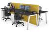 Horizon Quadro 4 Person Bench A Legs Office Workstation [1200L x 800W with Cable Scallop] - Thumbnail 21 