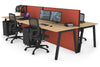 Horizon Quadro 4 Person Bench A Legs Office Workstation [1200L x 800W with Cable Scallop] - Thumbnail 32 