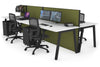 Horizon Quadro 4 Person Bench A Legs Office Workstation [1200L x 800W with Cable Scallop] - Thumbnail 28 