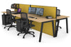 Horizon Quadro 4 Person Bench A Legs Office Workstation [1200L x 800W with Cable Scallop] - Thumbnail 33 