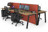 Horizon Quadro 4 Person Bench A Legs Office Workstation [1200L x 800W with Cable Scallop] - Thumbnail 38 