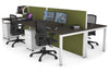 Horizon Quadro 4 Person Bench Square Legs Office Workstation [1400L x 800W with Cable Scallop] - Thumbnail 22 