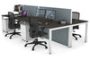 Horizon Quadro 4 Person Bench Square Legs Office Workstation [1600L x 800W with Cable Scallop] - Thumbnail 24 
