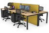 Horizon Quadro 4 Person Bench Square Legs Office Workstation [1600L x 800W with Cable Scallop] - Thumbnail 33 