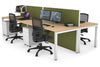 Horizon Quadro 4 Person Bench Square Legs Office Workstation [1600L x 800W with Cable Scallop] - Thumbnail 9 