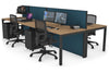 Horizon Quadro 4 Person Bench Square Legs Office Workstation [1600L x 800W with Cable Scallop] - Thumbnail 42 