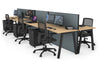 Horizon Quadro 6 Person Bench A Legs Office Workstation [1200L x 700W] - Thumbnail 36 