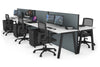 Horizon Quadro 6 Person Bench A Legs Office Workstation [1200L x 700W] - Thumbnail 30 