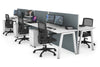 Horizon Quadro 6 Person Bench A Legs Office Workstation [1200L x 700W] - Thumbnail 5 