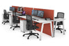 Horizon Quadro 6 Person Bench A Legs Office Workstation [1200L x 700W] - Thumbnail 1 
