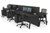 Horizon Quadro 6 Person Bench A Legs Office Workstation [1200L x 700W] - Thumbnail 50 