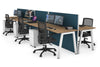 Horizon Quadro 6 Person Bench A Legs Office Workstation [1200L x 700W] - Thumbnail 17 