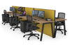 Horizon Quadro 6 Person Bench A Legs Office Workstation [1600L x 700W] - Thumbnail 40 