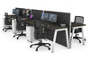 Horizon Quadro 6 Person Bench A Legs Office Workstation [1600L x 700W] - Thumbnail 25 