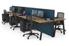 Horizon Quadro 6 Person Bench A Legs Office Workstation [1600L x 700W] - Thumbnail 42 