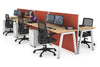 Horizon Quadro 6 Person Bench A Legs Office Workstation [1600L x 700W] - Thumbnail 7 