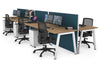 Horizon Quadro 6 Person Bench A Legs Office Workstation [1600L x 800W with Cable Scallop] - Thumbnail 17 