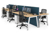 Horizon Quadro 6 Person Bench A Legs Office Workstation [1600L x 800W with Cable Scallop] - Thumbnail 10 