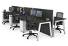 Horizon Quadro 6 Person Bench A Legs Office Workstation [1600L x 800W with Cable Scallop] - Thumbnail 25 