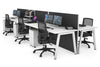 Horizon Quadro 6 Person Bench A Legs Office Workstation [1600L x 800W with Cable Scallop] - Thumbnail 6 