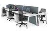 Horizon Quadro 6 Person Bench A Legs Office Workstation [1600L x 800W with Cable Scallop] - Thumbnail 5 