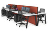 Horizon Quadro 6 Person Bench A Legs Office Workstation [1600L x 800W with Cable Scallop] - Thumbnail 26 