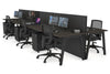 Horizon Quadro 6 Person Bench A Legs Office Workstation [1600L x 800W with Cable Scallop] - Thumbnail 50 