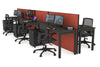 Horizon Quadro 6p Bench Square Legs Office Workstation [1200L x 700W] - Thumbnail 45 