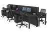 Horizon Quadro 6p Bench Square Legs Office Workstation [1600L x 700W] - Thumbnail 50 