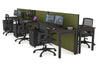 Horizon Quadro 6p Bench Square Legs Office Workstation [1600L x 700W] - Thumbnail 47 