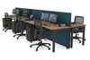 Horizon Quadro 6p Bench Square Legs Office Workstation [1600L x 700W] - Thumbnail 42 