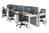 Horizon Quadro 6p Bench Square Legs Office Workstation [1600L x 700W] - Thumbnail 5 