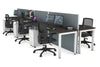 Horizon Quadro 6p Bench Square Legs Office Workstation [1600L x 700W] - Thumbnail 24 