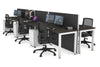 Horizon Quadro 6p Bench Square Legs Office Workstation [1600L x 700W] - Thumbnail 25 