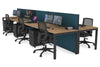 Horizon Quadro 6p Bench Square Legs Office Workstation [1600L x 800W with Cable Scallop] - Thumbnail 42 