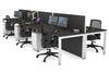 Horizon Quadro 6p Bench Square Legs Office Workstation [1600L x 800W with Cable Scallop] - Thumbnail 25 