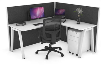  - Horizon Quadro A Legs L-Shaped Corner Office Desk [1400L x 1450W] - 1