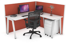  - Horizon Quadro A Leg L-Shaped Corner Office Desk [1400L x 1450W] - 1