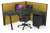 Horizon Quadro A Legs L-Shaped Corner Office Desk [1400L x 1800W with Cable Scallop] - Thumbnail 44 