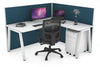 Horizon Quadro A Legs L-Shaped Corner Office Desk [1400L x 1800W with Cable Scallop] - Thumbnail 4 