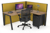 Horizon Quadro A Legs L-Shaped Corner Office Desk [1400L x 1800W with Cable Scallop] - Thumbnail 38 