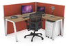 Horizon Quadro A Legs L-Shaped Corner Office Desk [1400L x 1800W with Cable Scallop] - Thumbnail 13 