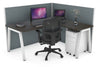 Horizon Quadro A Legs L-Shaped Corner Office Desk [1400L x 1800W with Cable Scallop] - Thumbnail 23 