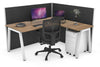 Horizon Quadro A Legs L-Shaped Corner Office Desk [1400L x 1800W with Cable Scallop] - Thumbnail 18 